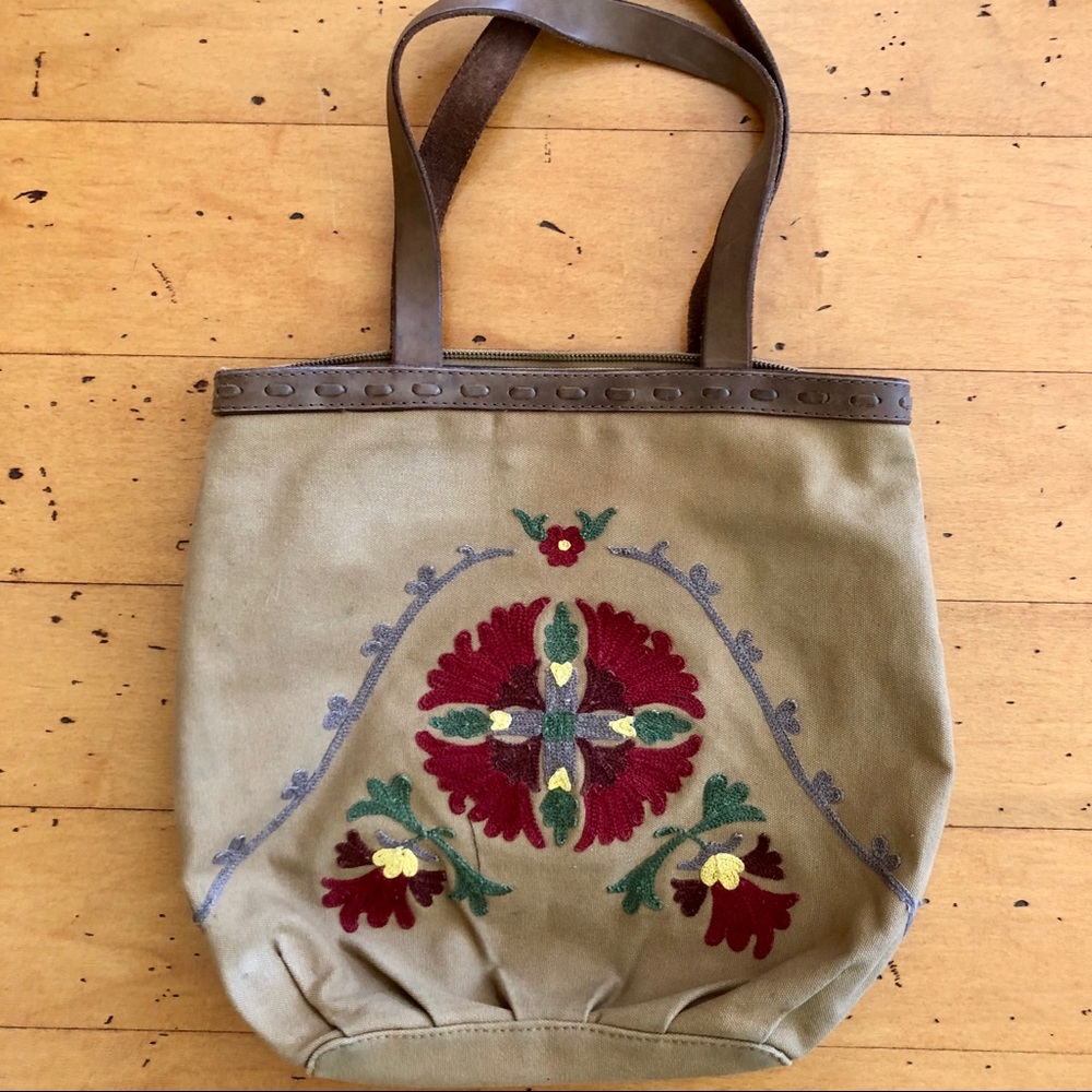Lucky Brand Brown Tan Bag Boho